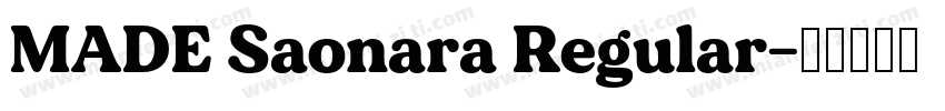 MADE Saonara Regular字体转换